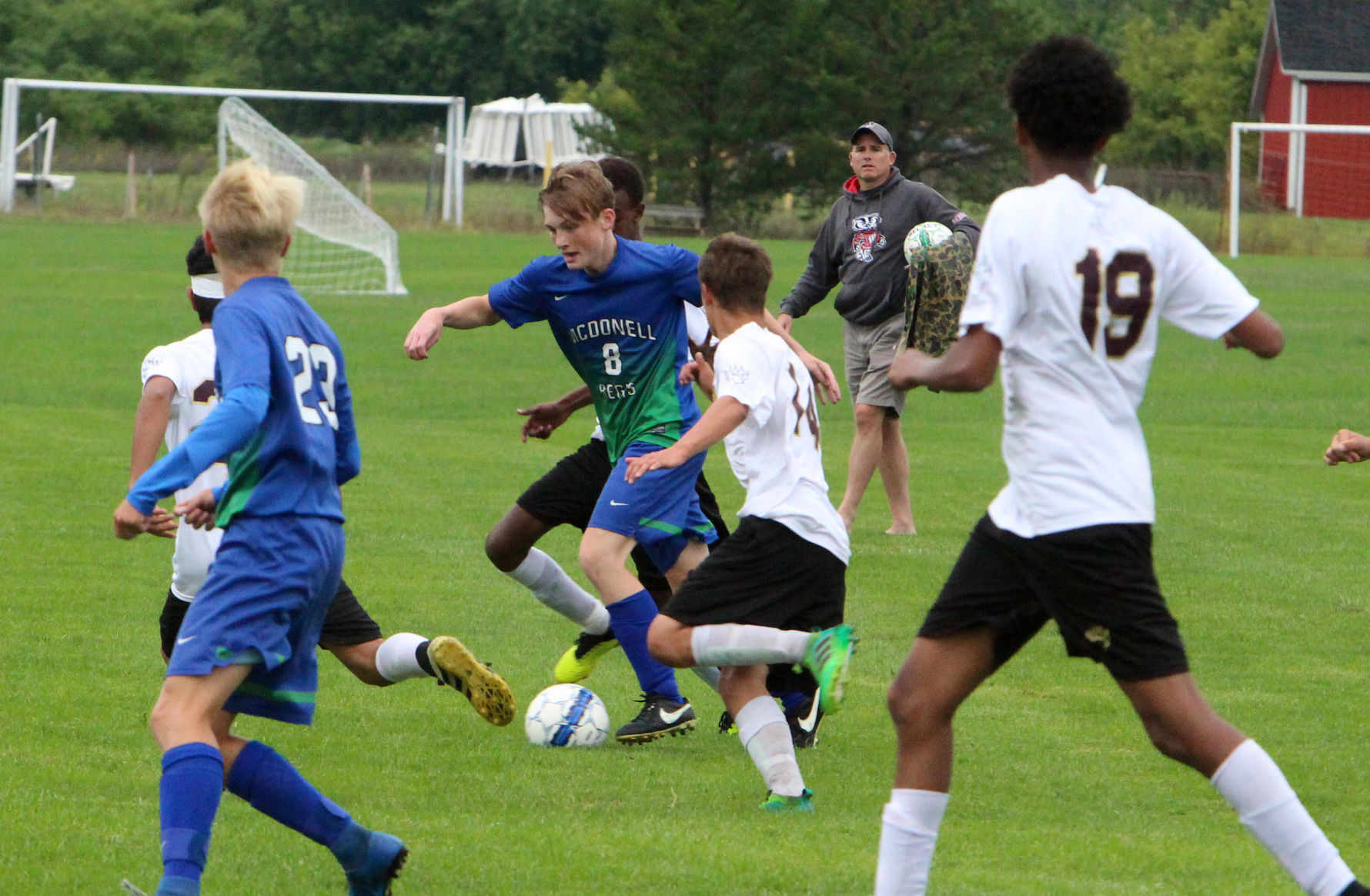 Barron at McDonell/Regis boys soccer 8-28-18